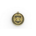 10KT Yellow Gold Police Signet Style Badge Pendant w/ Custom Top